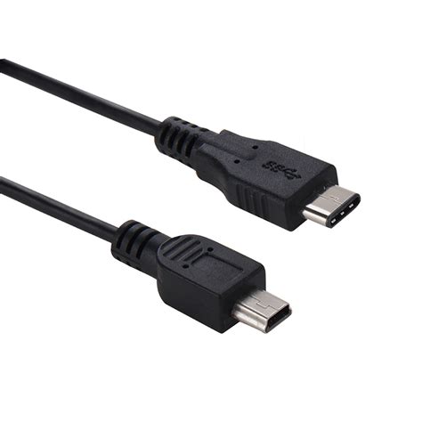 Gold plated connectors, modest 1 meter length, and a tdk ferrite core reject noise and improve jitter performance. Mini USB Type-B to USB Type-C Male Charging Cable (1m)