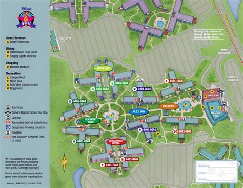 Check out the map to see fun areas such as fantasia and toy story! Review: Disney's All-Star Music Resort