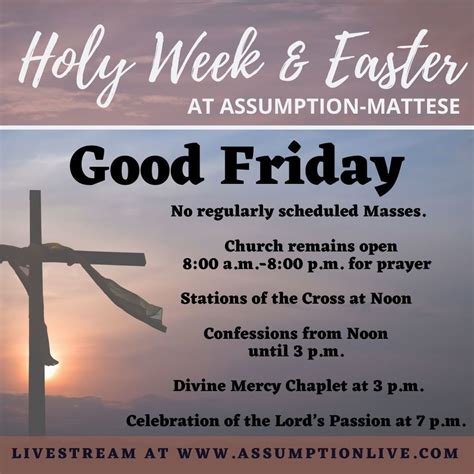 Holy Week By The Day Assumption Mattese Catholic Church St Louis Mo