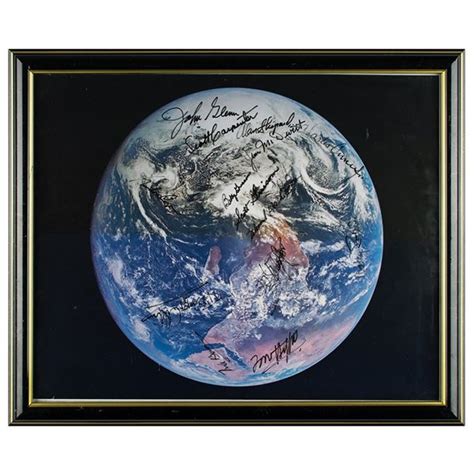 Gemini Astronauts 11 Signed Oversized Earth Photograph