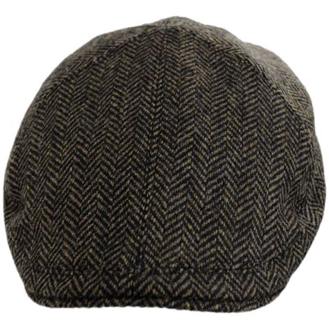 Wigens Caps Classic Shetland Wool Herringbone Duckbill Ivy Cap Duckbills