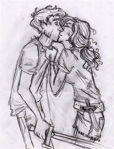 First Kiss Percabeth By ~ritta1310 Percabeth Fanfiction Percabeth Fan Art Otp The Land Of