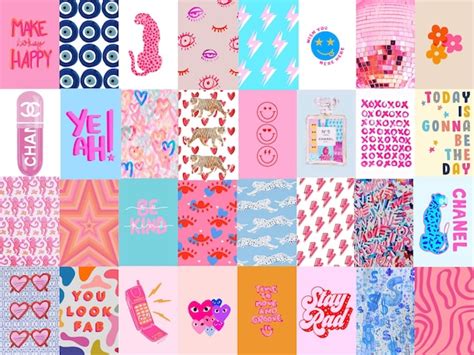 Preppy Aesthetic Photo Wall Collage Digital Download 60 Etsy Hong Kong