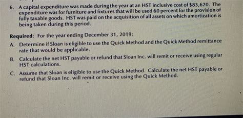 Regular And Quick Method Hst Returns For The Year