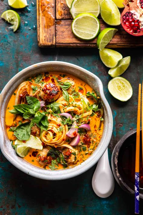 Maybe you would like to learn more about one of these? Weeknight Thai Chicken Meatball Khao Soi. - Half Baked ...