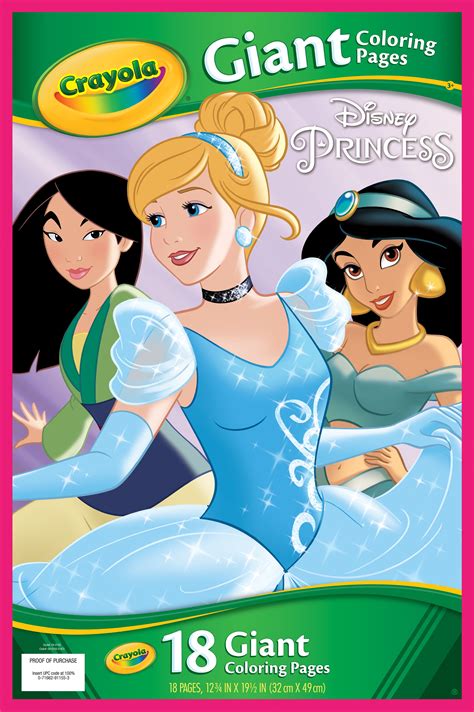 Crayola Giant Coloring Pages Disney Princess Child 18 Pages Holiday