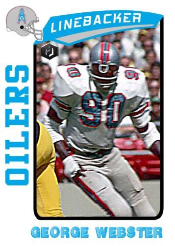 Aceo George Webster Houston Oilers Custom Hand Made Art Card Ebay