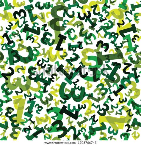 Green 123 Number Background Seamless Stock Vector Royalty Free