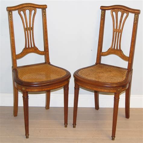 We welcome customers from cardiff and swansea. Pair Of Antique Bedroom Chairs With Cane Seats (a11737 ...