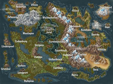 This Is My Homebrew Continent Of Joral Dndmaps