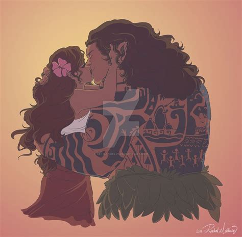 Maui X Moana Kiss By On Deviantart Disney Princess Moana