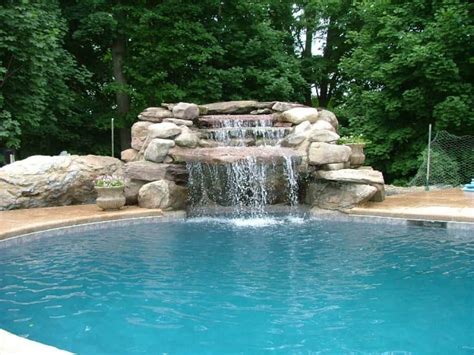 Swimming Pool With Custom Waterfall Swimming Pool Waterfalls Can Add