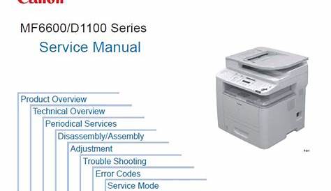 CANON i-SENSYS MF6680/D1100 Series - Service Manual.