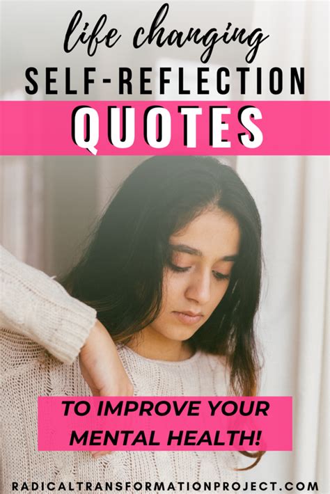 Self Reflection Quotes For Your Mental Health Journey Radical
