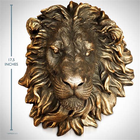 3d model for cnc, 3d printing. Lion Head // Cast Bronze Wall Statue - RARE-T - Touch of ...