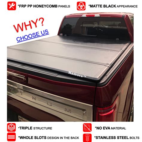 For 2019 2022 Ford Ranger 5ft Truck Bed Cover Mamoru Hard Tri Fold