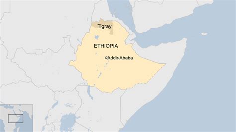 Ethiopia Addis Ababa Capital City Pinned On Political Map Stock Photo