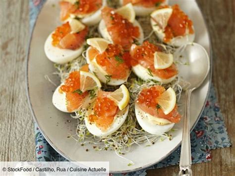 Oeufs durs au saumon facile découvrez les recettes de Cuisine Actuelle
