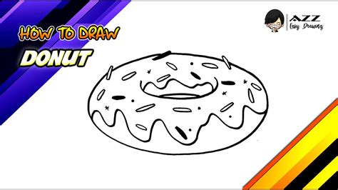 How To Draw A Donut Step By Step Youtube