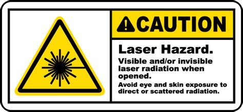 Laser Hazard Avoid Eye Exposure Label J5407 By SafetySign Com