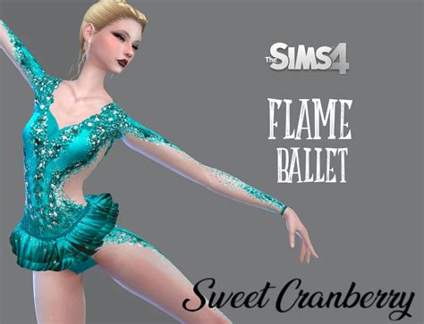 Flame Ballet Outfit Ballet Clothes Sims 4 Clothing Sims