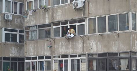 Suicidal Man On Ledge Of Tall Building Is Blasted Back Inside With High