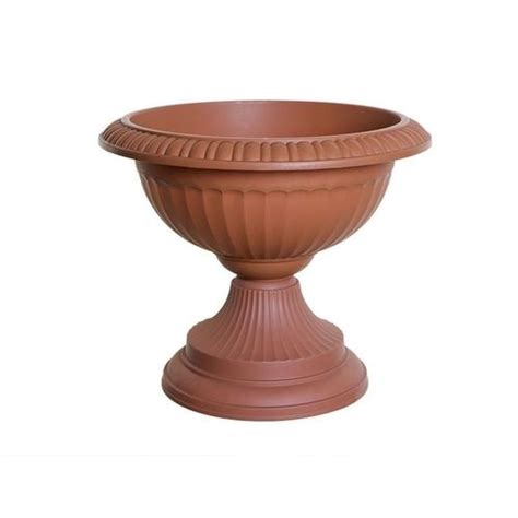 Yardwe 4pcs classic urn planter plastic urn planter pot grecian urn planter wedding flower pot home garden porch front door planter. Terracotta 42cm Grecian Plastic Urn Garden Patio Planter ...
