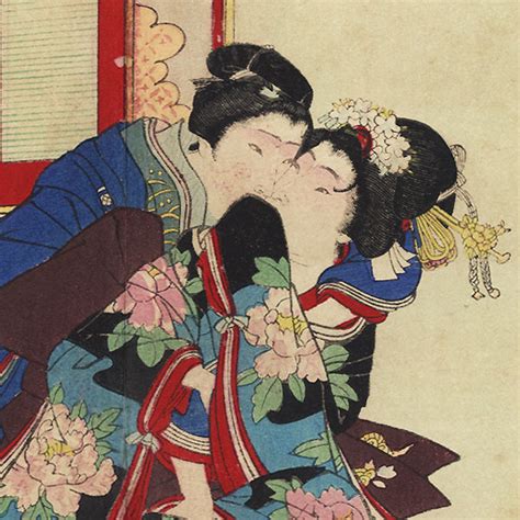 fuji arts japanese prints antique edo era shunga print ca 1850s by utagawa school