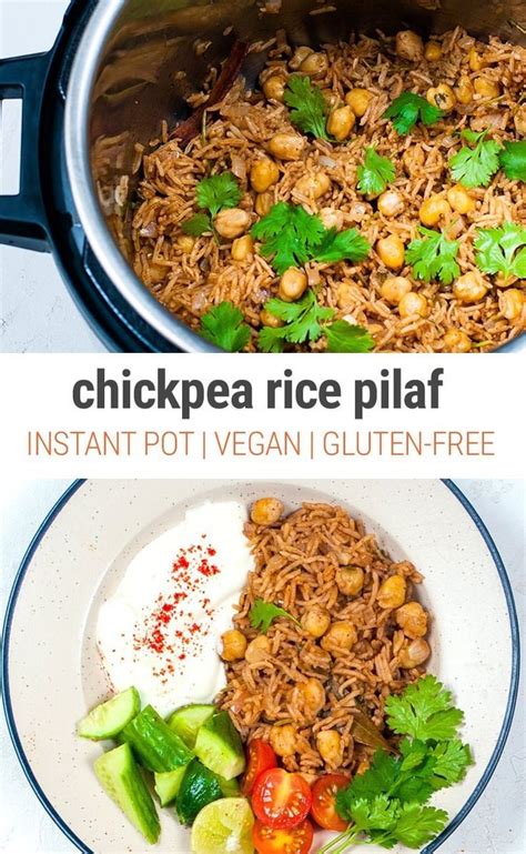 Instant Pot Rice Pilaf With Chickpeas Vegan Instant Pot Recipes Rice