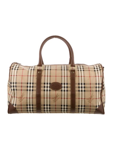 Burberry Burberry Haymarket Check Canvas Travel Bag Handbags The