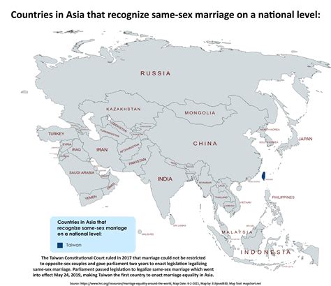 Pride Month Map Countries In Asia That Recognize Same Sex Marriage On