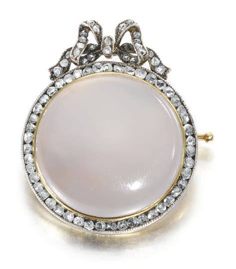 A Fabergé Moonstone And Diamond Brooch Moscow 1899 1908 In