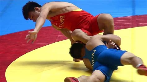 Freestyle Wrestling China 66kg Match Youtube