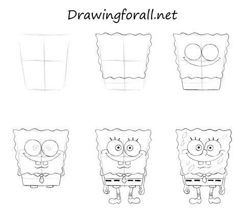 Easy Way To Draw Spongebob Tutorial