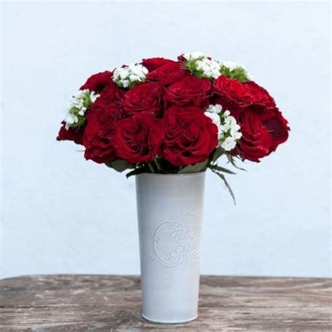 Red Garden Rose And Phlox Flower Bouquet The Bouqs Co