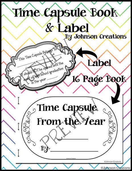Johnson Creations New Time Capsule Book And Label