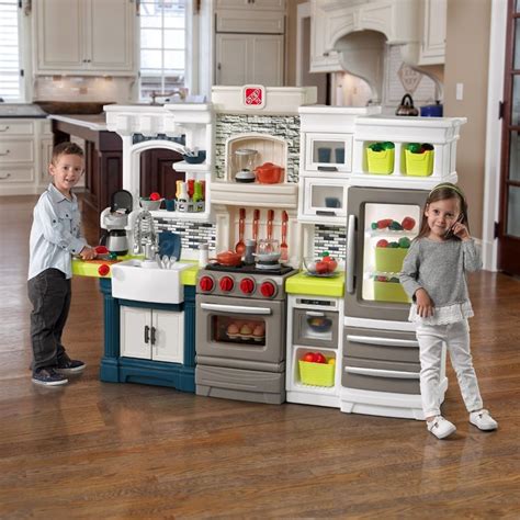 Free 2 Day Shipping Buy Step2 Elegant Edge Play Kitchen With 78 Piece