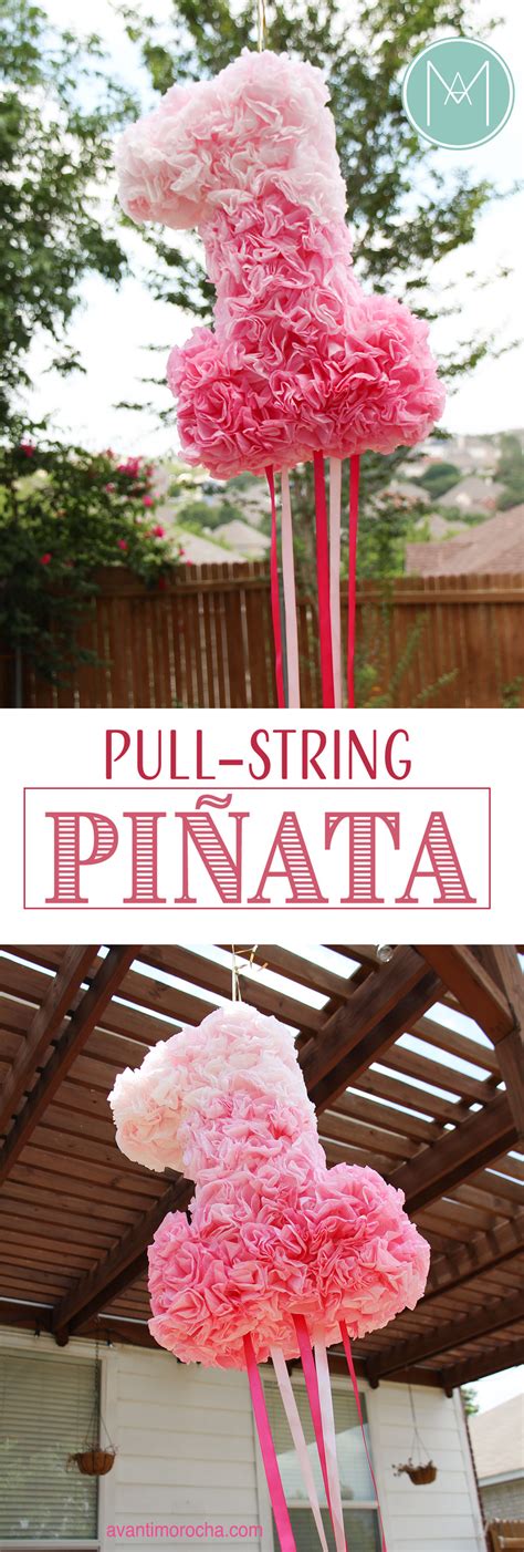 Pinatas can take almost any form, from giant pineapples to wedding rings to mini unicorns. DIY Pull-String Piñata - Avanti Morocha