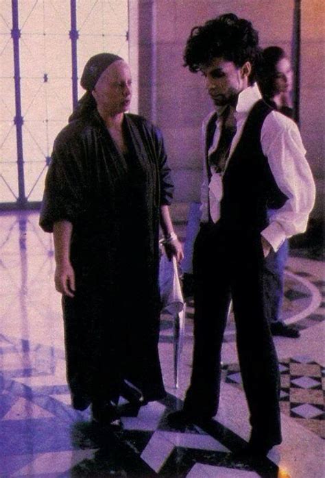 Prince With Director Randee St Nicholas On The Set Of Diamonds And