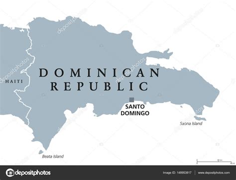Mapa Político De República Dominicana — Archivo Imágenes Vectoriales