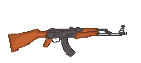 Minecraft Weapon Pixel Art Ak 47 Gun Png 512x512px Wa