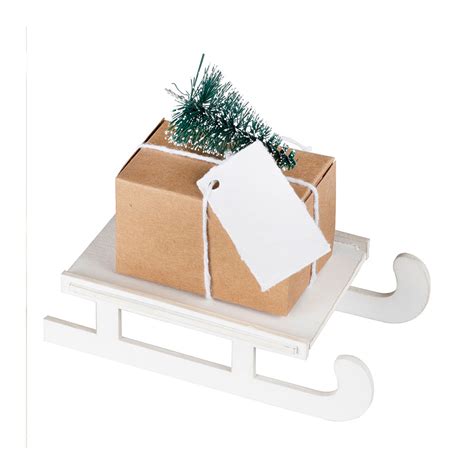 White Christmas Sleigh Place Cards 4 Pack Amscan