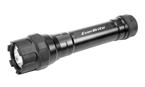 Aluminum Flashlight With Rubber Coating 3aaa Everbrite