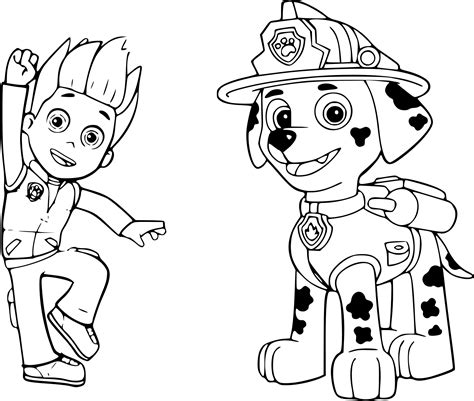 Coloriage Pat Patrouille dessin gratuit à imprimer  Coloriages.info
