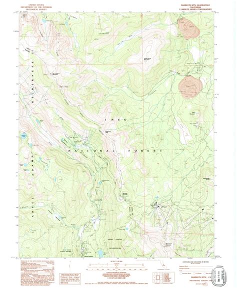 Mammoth Mountain Ca 1992 24000 Scale Map By United States