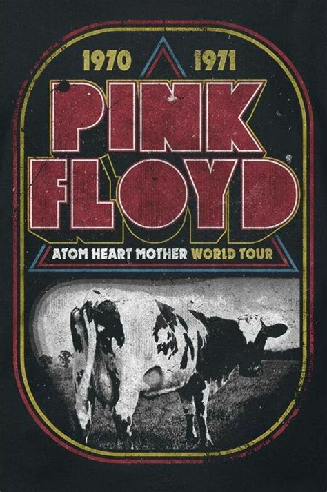 The Pink Floyd Tour T Shirt Is Shown In Red And Black With An Image