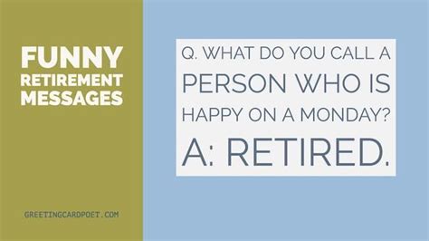 Funny Retirement Messages And Sayings Greeting Card Poet Retirement