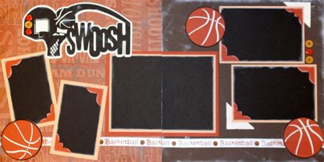 Basketball Swoosh 12x12 Premade Scrapbook Layout