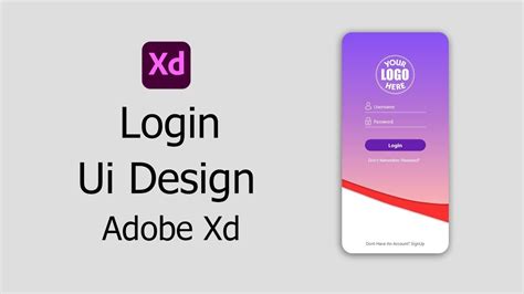 Login Screen Ui Design Adobe Xd Android And Ios Ui Design Youtube