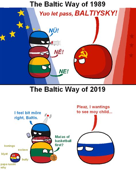 Baltic Ways Polandball Country Jokes Funny Cartoon Memes Country